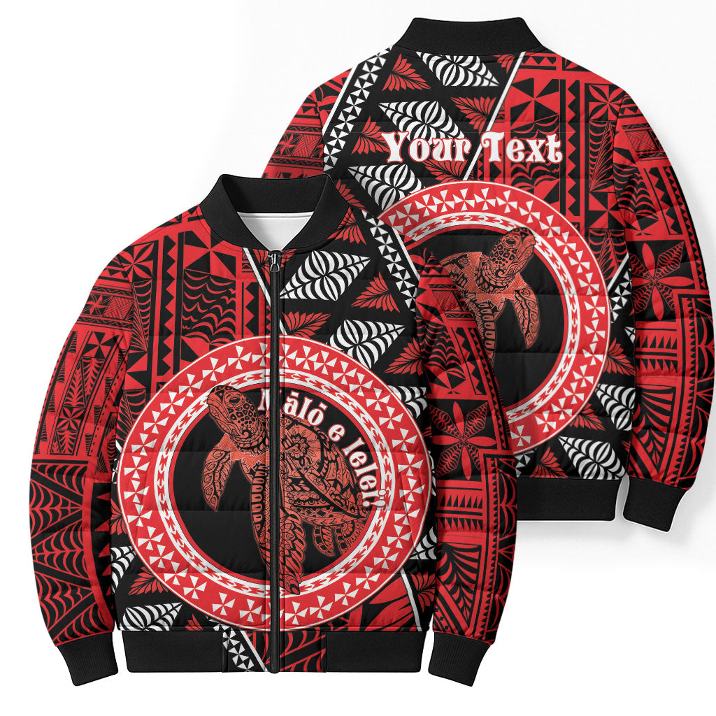 Personalised Tonga Language Week Bomber Puffer Jacket Heilala Turtle Malo E Lelei LT22 - Polynesian Pride
