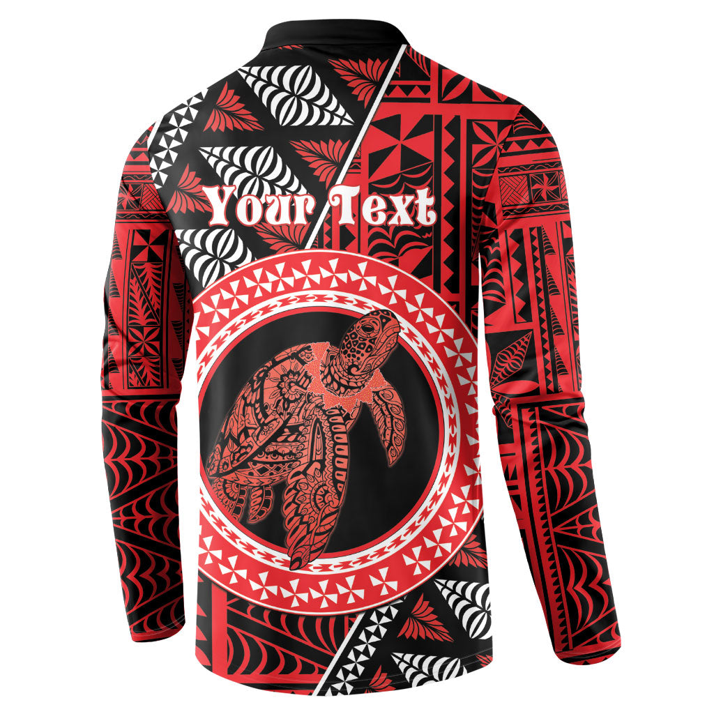 Personalised Tonga Language Week Button Sweatshirt Heilala Turtle Malo E Lelei LT22 - Polynesian Pride