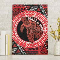 Tonga Language Week Canvas Wall Art Heilala Turtle Malo E Lelei LT22 Without Frame Red - Polynesian Pride
