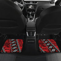 Personalised Tonga Language Week Car Mats Heilala Turtle Malo E Lelei LT22 Set 2pcs - Back Red - Polynesian Pride