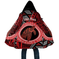 Personalised Tonga Language Week Cloak Heilala Turtle Malo E Lelei LT22 Unisex Red - Polynesian Pride