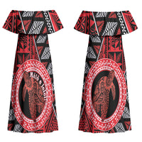 Personalised Tonga Language Week Couples Matching Off Shoulder Maxi Dress and Hawaiian Shirt Heilala Turtle Malo E Lelei LT22 - Polynesian Pride