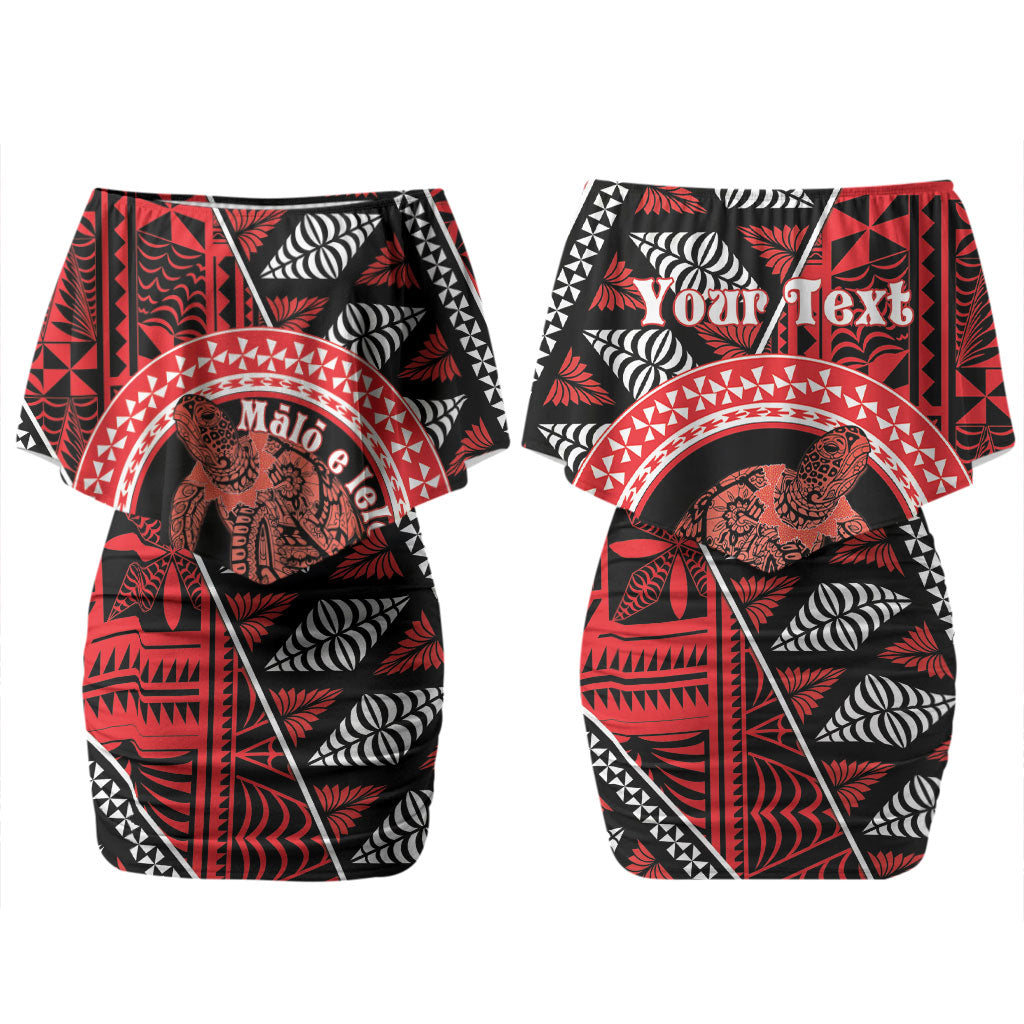 Personalised Tonga Language Week Couples Matching Off Shoulder Short Dress and Hawaiian Shirt Heilala Turtle Malo E Lelei LT22 - Polynesian Pride