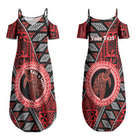 Personalised Tonga Language Week Couples Matching Summer Maxi Dress and Long Sleeve Button Shirt Heilala Turtle Malo E Lelei LT22 - Polynesian Pride