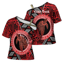 Personalised Tonga Language Week Cross Shoulder Shirt Heilala Turtle Malo E Lelei LT22 - Polynesian Pride
