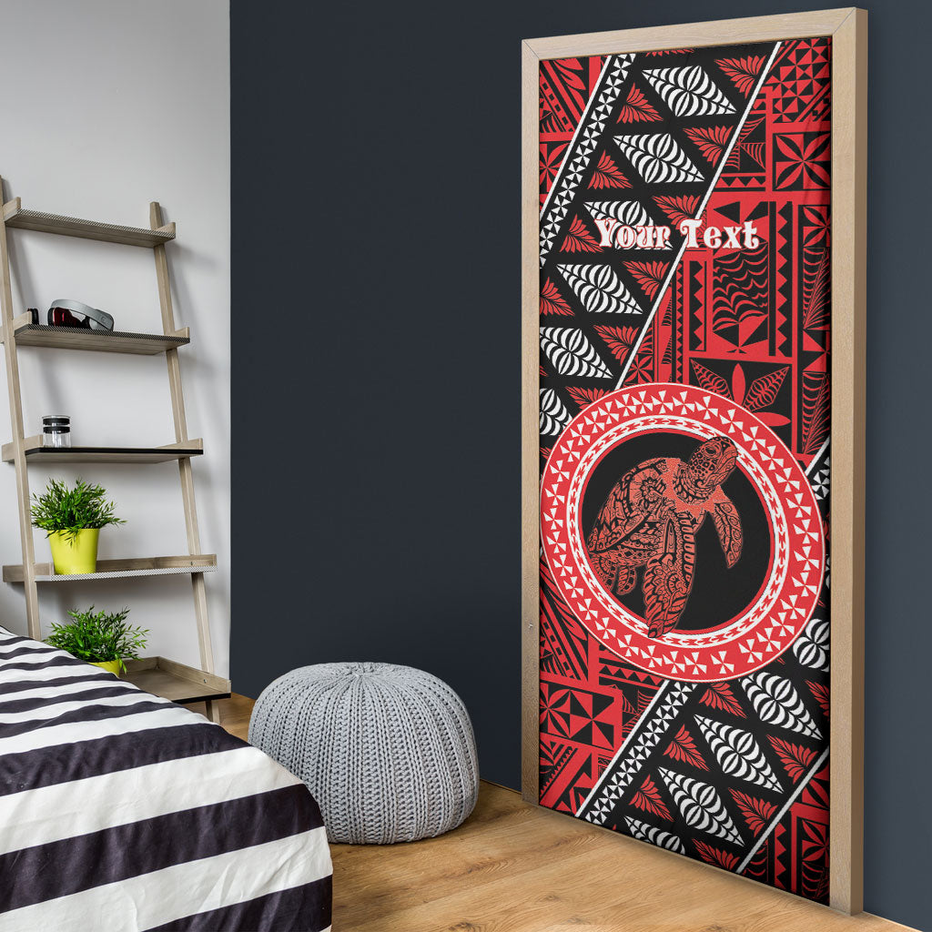 Personalised Tonga Language Week Door Cover Heilala Turtle Malo E Lelei LT22 - Polynesian Pride