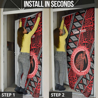 Personalised Tonga Language Week Door Cover Heilala Turtle Malo E Lelei LT22 - Polynesian Pride