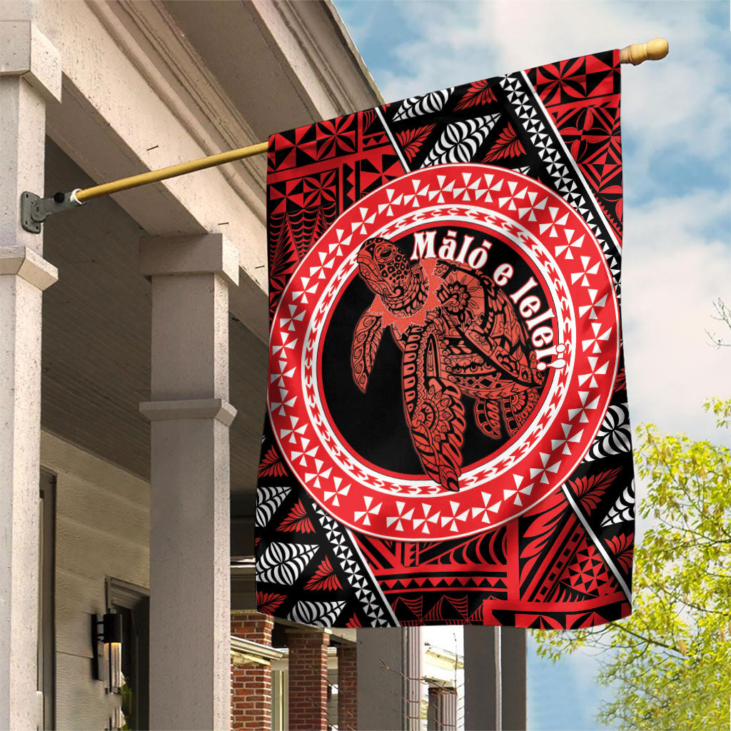 Tonga Language Week Garden Flag Heilala Turtle Malo E Lelei LT22 House Flag Red - Polynesian Pride