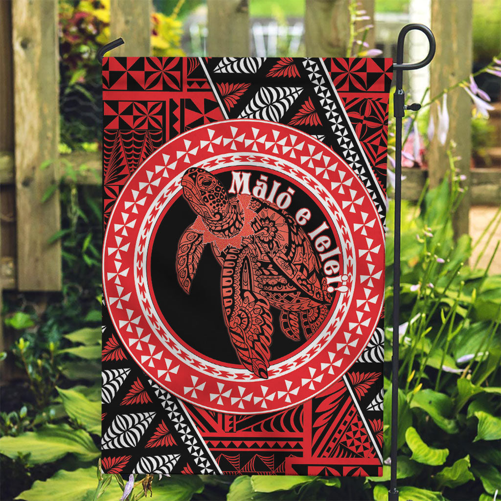 Tonga Language Week Garden Flag Heilala Turtle Malo E Lelei LT22 Garden Flag Red - Polynesian Pride