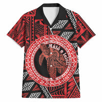 Personalised Tonga Language Week Hawaiian Shirt Heilala Turtle Malo E Lelei LT22 Red - Polynesian Pride