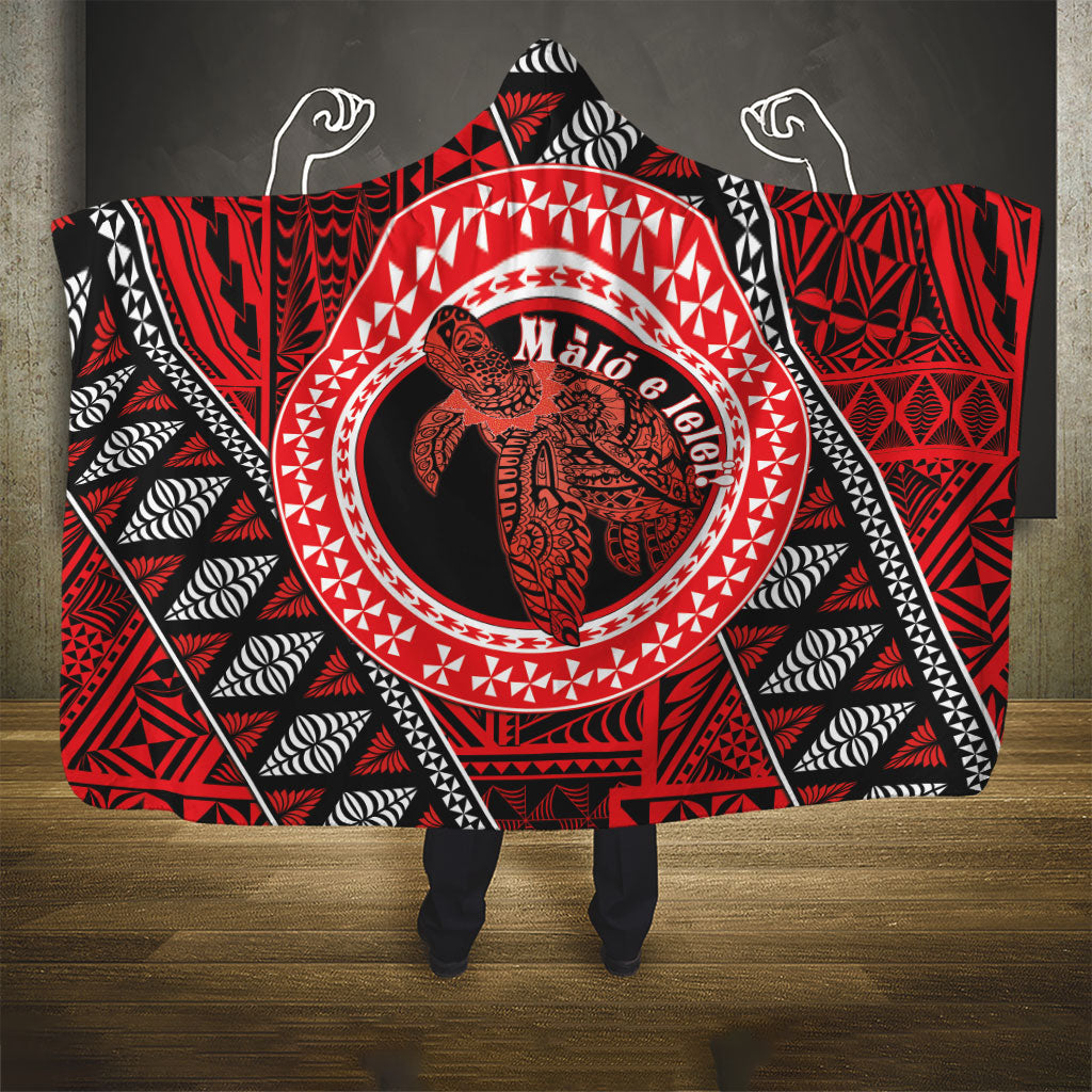 Tonga Language Week Hooded Blanket Heilala Turtle Malo E Lelei LT22 - Polynesian Pride