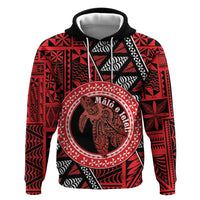 Personalised Tonga Language Week Hoodie Heilala Turtle Malo E Lelei LT22 Pullover Hoodie Red - Polynesian Pride