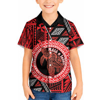 Personalised Tonga Language Week Kid Hawaiian Shirt Heilala Turtle Malo E Lelei LT22 Kid Red - Polynesian Pride