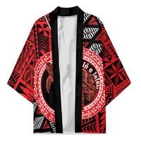 Personalised Tonga Language Week Kimono Heilala Turtle Malo E Lelei LT22 Unisex Red - Polynesian Pride