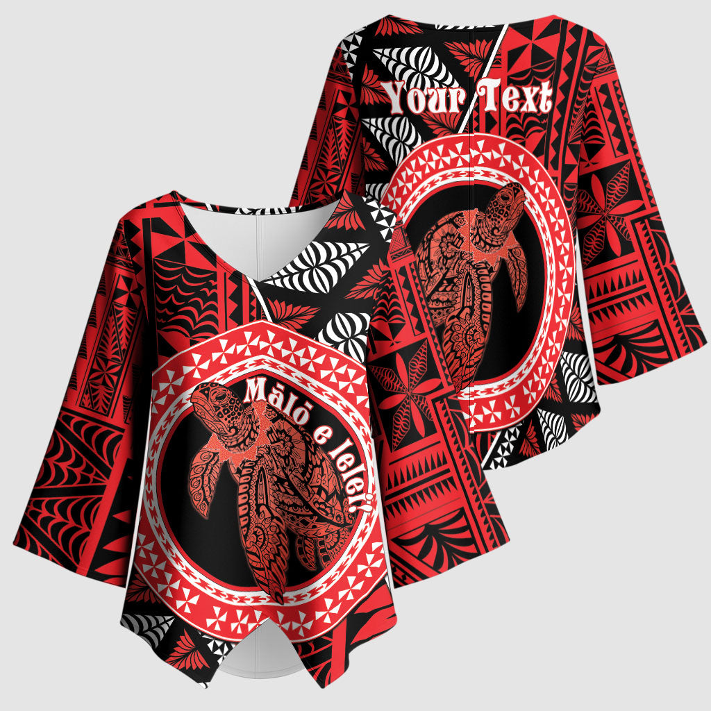 Personalised Tonga Language Week Kimono Sleeve Blouse Heilala Turtle Malo E Lelei LT22 - Polynesian Pride