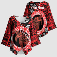 Personalised Tonga Language Week Kimono Sleeve Blouse Heilala Turtle Malo E Lelei LT22 - Polynesian Pride