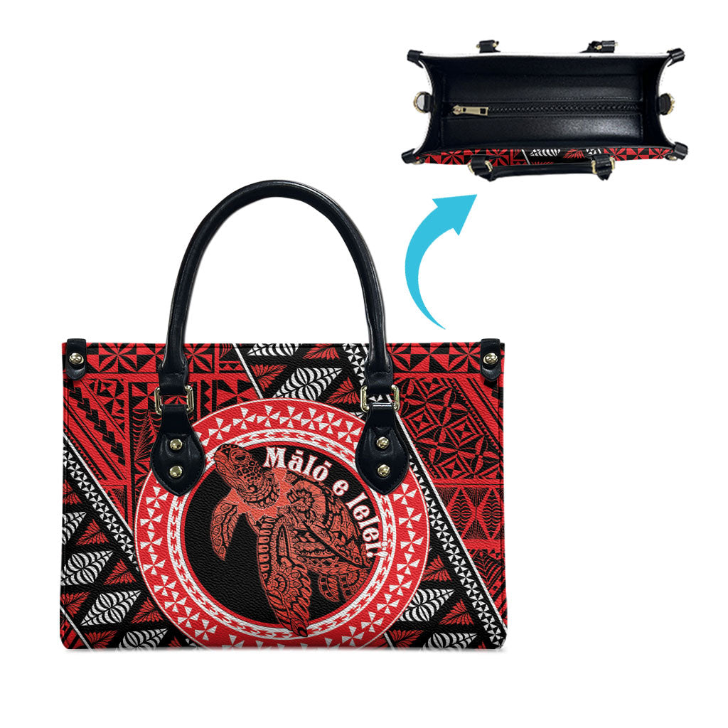 Tonga Language Week Leather Bag Heilala Turtle Malo E Lelei LT22 - Polynesian Pride