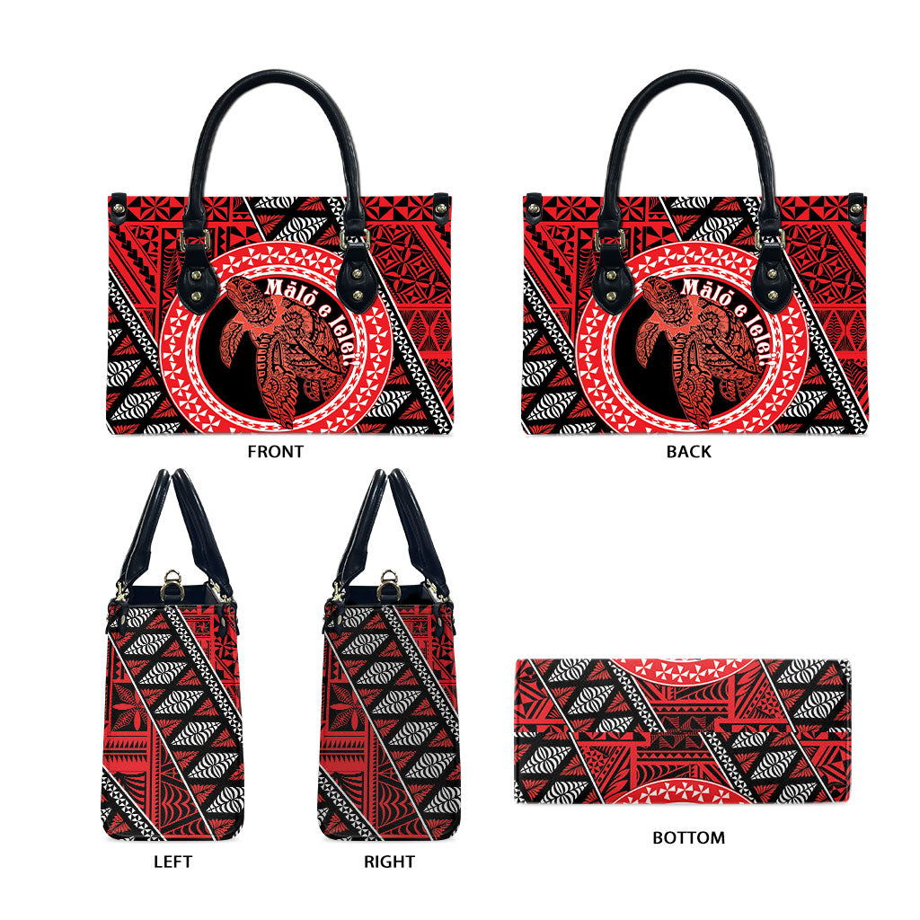Tonga Language Week Leather Bag Heilala Turtle Malo E Lelei LT22 - Polynesian Pride