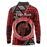 Personalised Tonga Language Week Long Sleeve Polo Shirt Heilala Turtle Malo E Lelei LT22 - Polynesian Pride