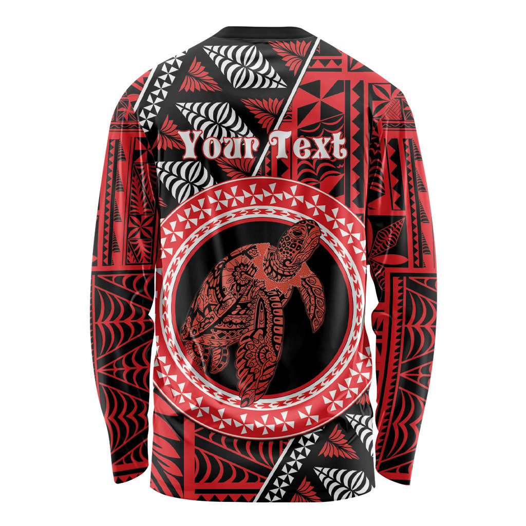 Personalised Tonga Language Week Long Sleeve Shirt Heilala Turtle Malo E Lelei LT22 - Polynesian Pride