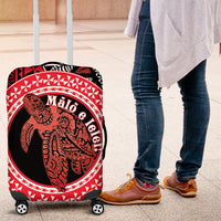 Tonga Language Week Luggage Cover Heilala Turtle Malo E Lelei LT22 Red - Polynesian Pride