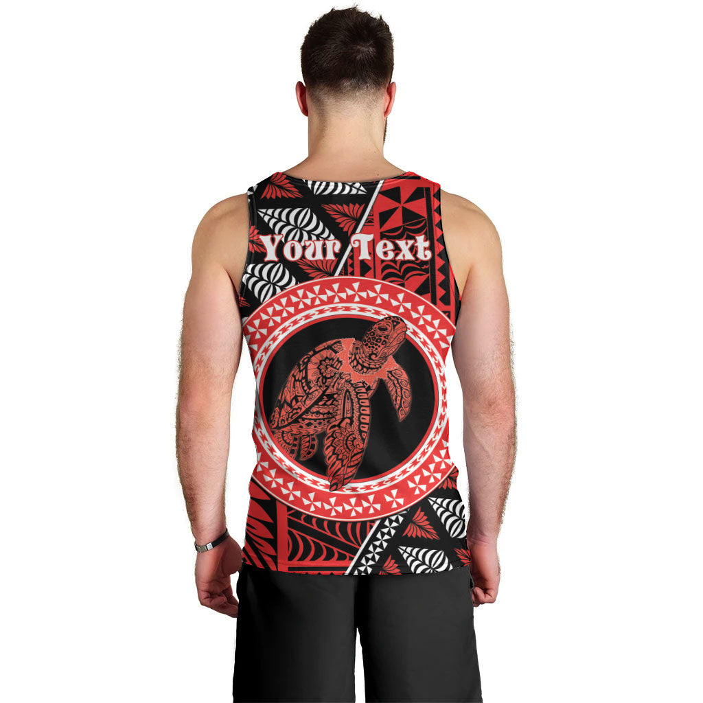 Personalised Tonga Language Week Men Tank Top Heilala Turtle Malo E Lelei LT22 - Polynesian Pride