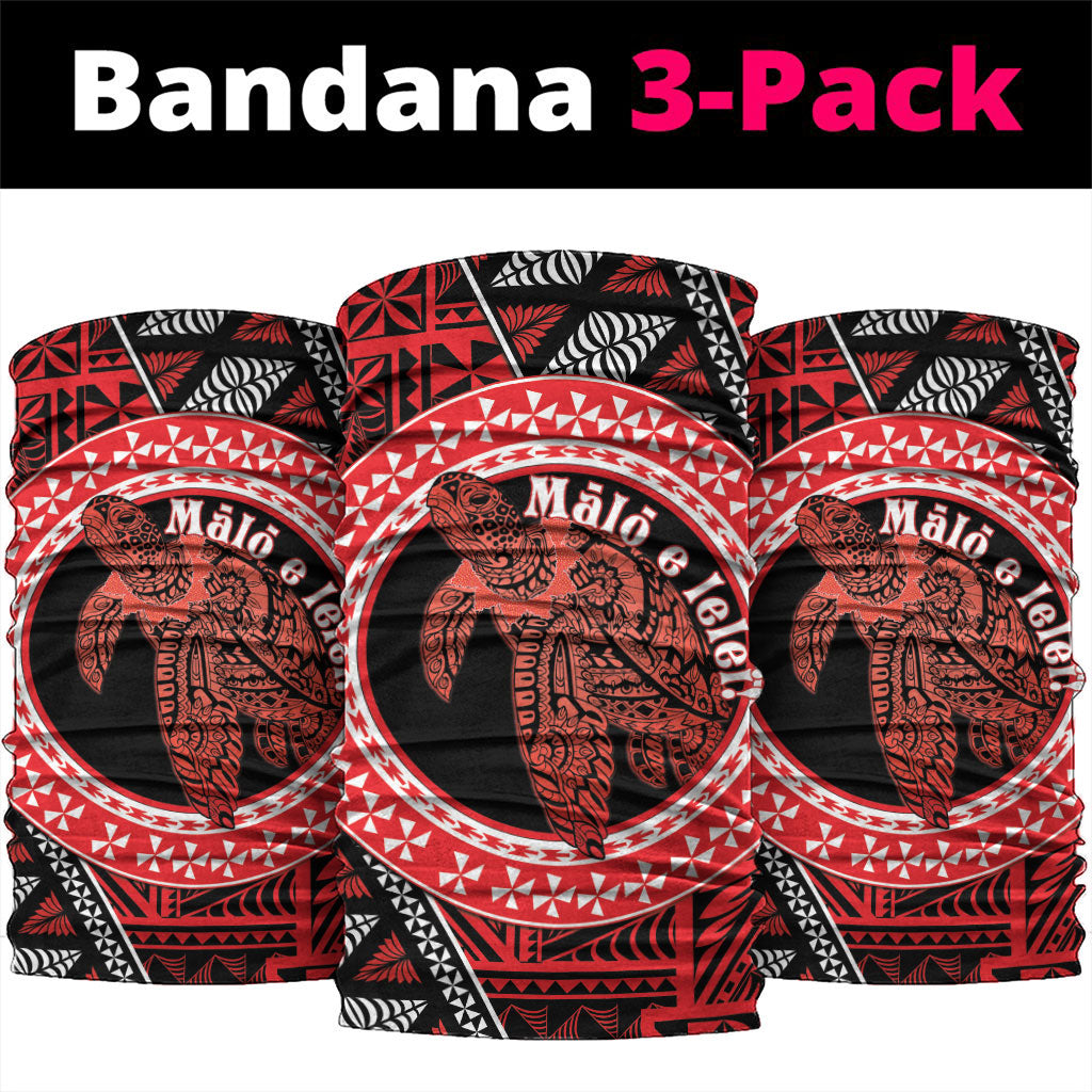 Tonga Language Week Neck Gaiter Heilala Turtle Malo E Lelei LT22 package One Size: 25*50cm Red - Polynesian Pride