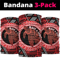 Tonga Language Week Neck Gaiter Heilala Turtle Malo E Lelei LT22 package One Size: 25*50cm Red - Polynesian Pride