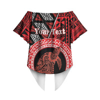 Personalised Tonga Language Week Off Shoulder Wrap Waist Top Heilala Turtle Malo E Lelei LT22 - Polynesian Pride