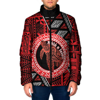 Personalised Tonga Language Week Padded Jacket Heilala Turtle Malo E Lelei LT22 Men Red - Polynesian Pride