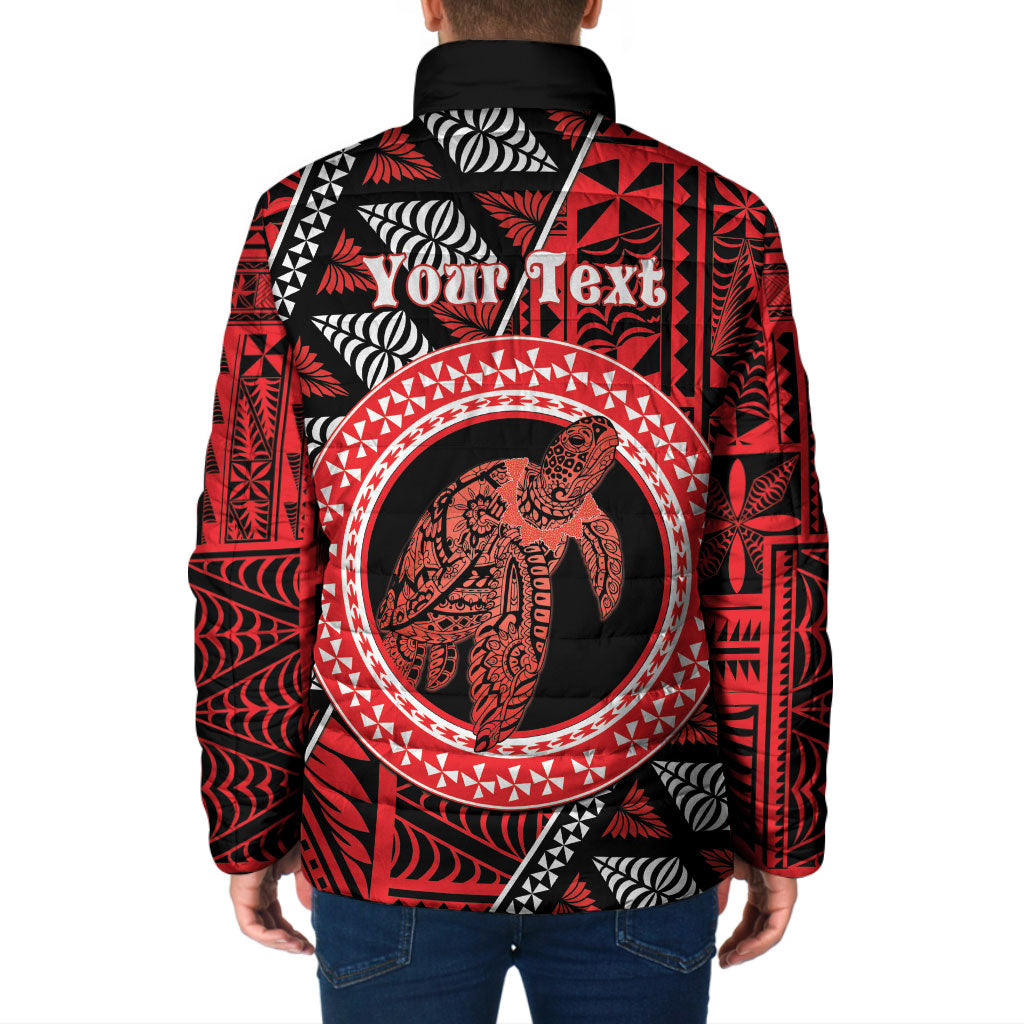 Personalised Tonga Language Week Padded Jacket Heilala Turtle Malo E Lelei LT22 - Polynesian Pride