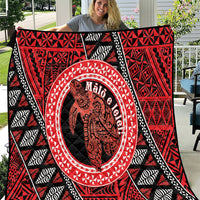 Tonga Language Week Quilt Heilala Turtle Malo E Lelei LT22 Red - Polynesian Pride