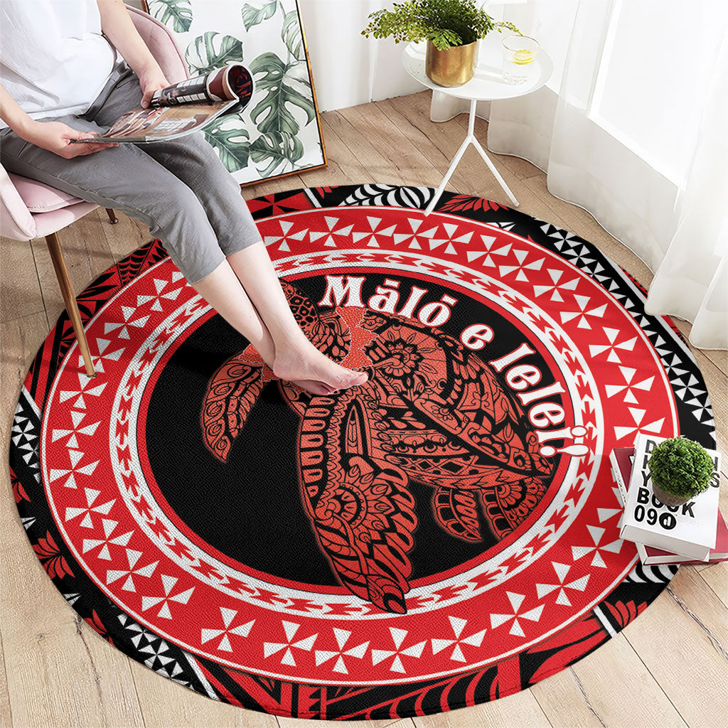 Tonga Language Week Round Carpet Heilala Turtle Malo E Lelei LT22 - Polynesian Pride