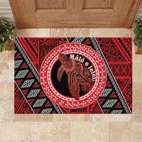 Tonga Language Week Rubber Doormat Heilala Turtle Malo E Lelei LT22 Red - Polynesian Pride