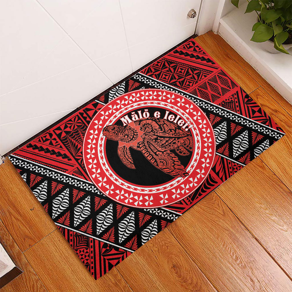 Tonga Language Week Rubber Doormat Heilala Turtle Malo E Lelei LT22 - Polynesian Pride