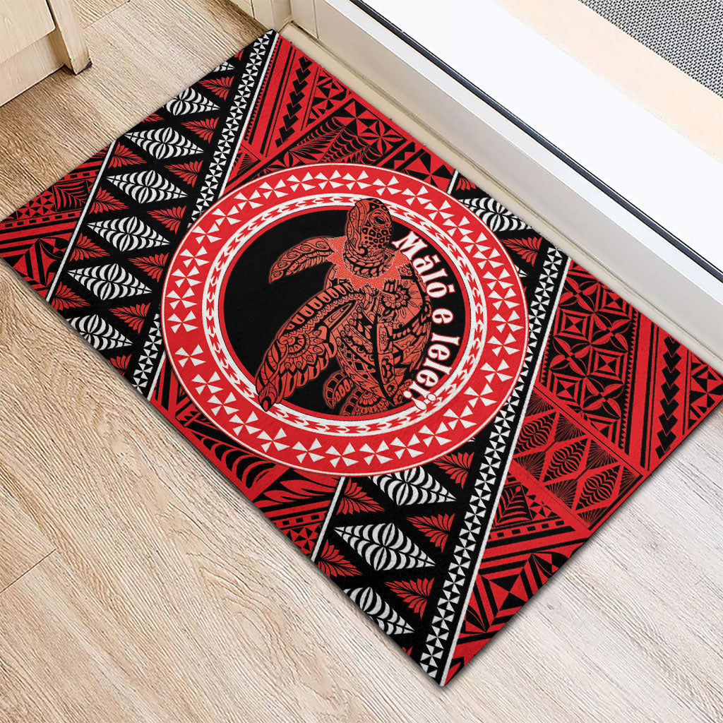 Tonga Language Week Rubber Doormat Heilala Turtle Malo E Lelei LT22 - Polynesian Pride