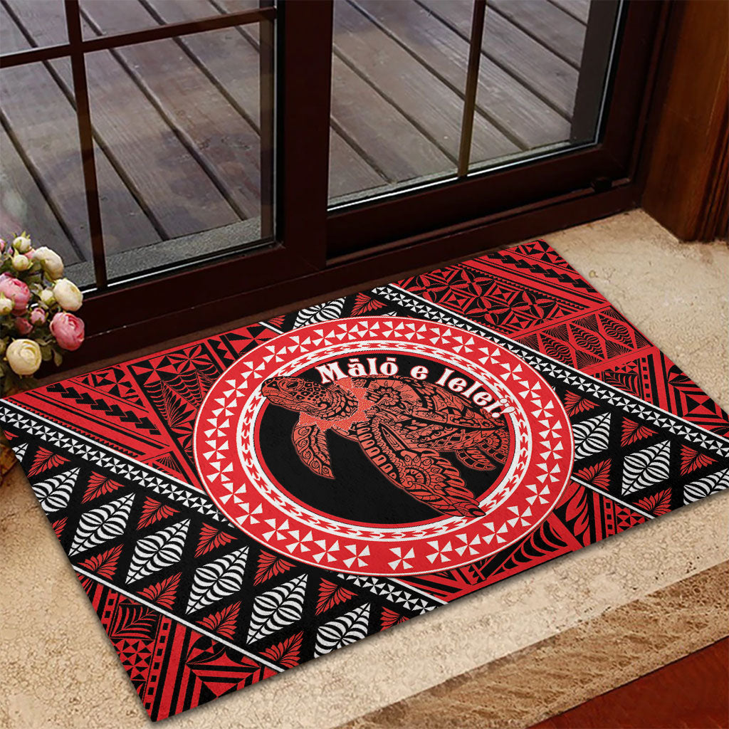 Tonga Language Week Rubber Doormat Heilala Turtle Malo E Lelei LT22 - Polynesian Pride