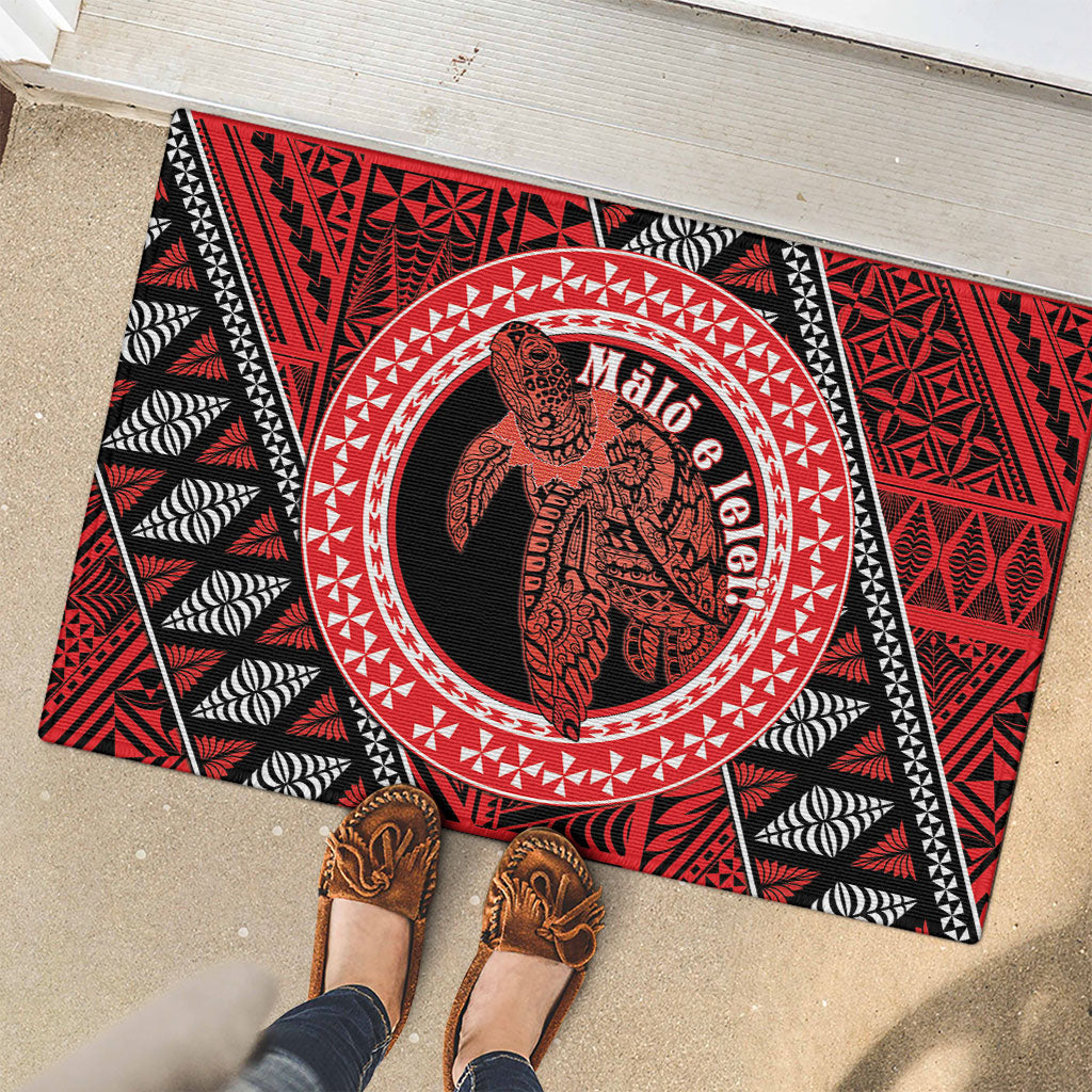 Tonga Language Week Rubber Doormat Heilala Turtle Malo E Lelei LT22 - Polynesian Pride
