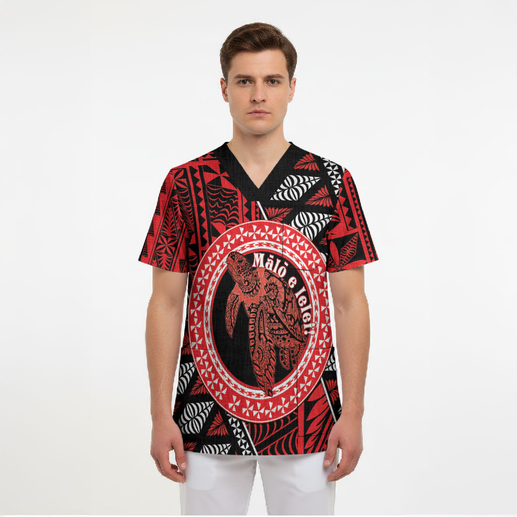 Personalised Tonga Language Week Scrub Top Heilala Turtle Malo E Lelei LT22 - Polynesian Pride