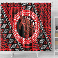Tonga Language Week Shower Curtain Heilala Turtle Malo E Lelei LT22 - Polynesian Pride