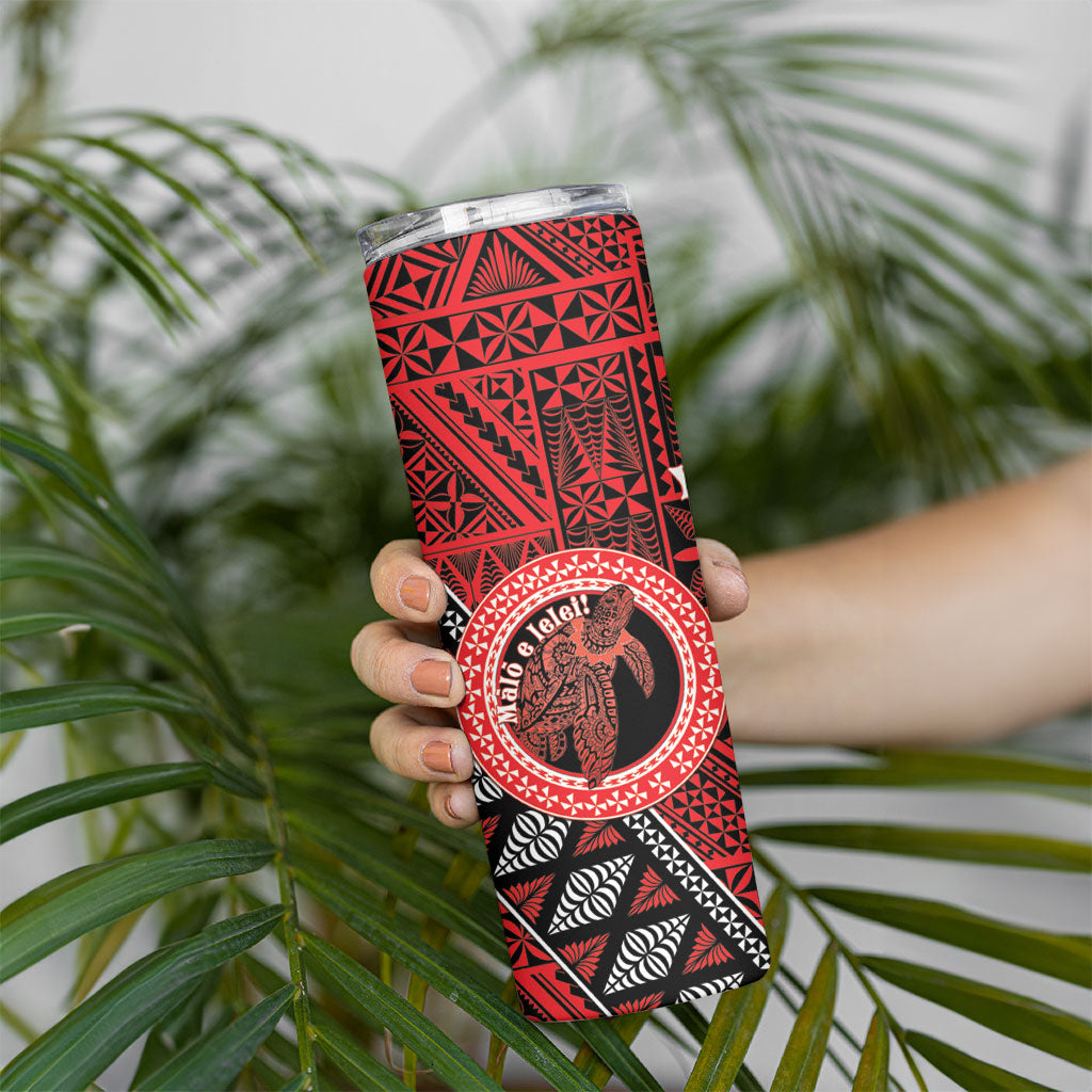 Personalised Tonga Language Week Skinny Tumbler Heilala Turtle Malo E Lelei LT22 - Polynesian Pride