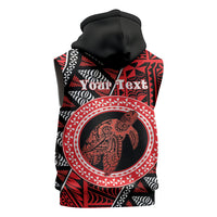 Personalised Tonga Language Week Sleeveless Hoodie Heilala Turtle Malo E Lelei LT22 - Polynesian Pride
