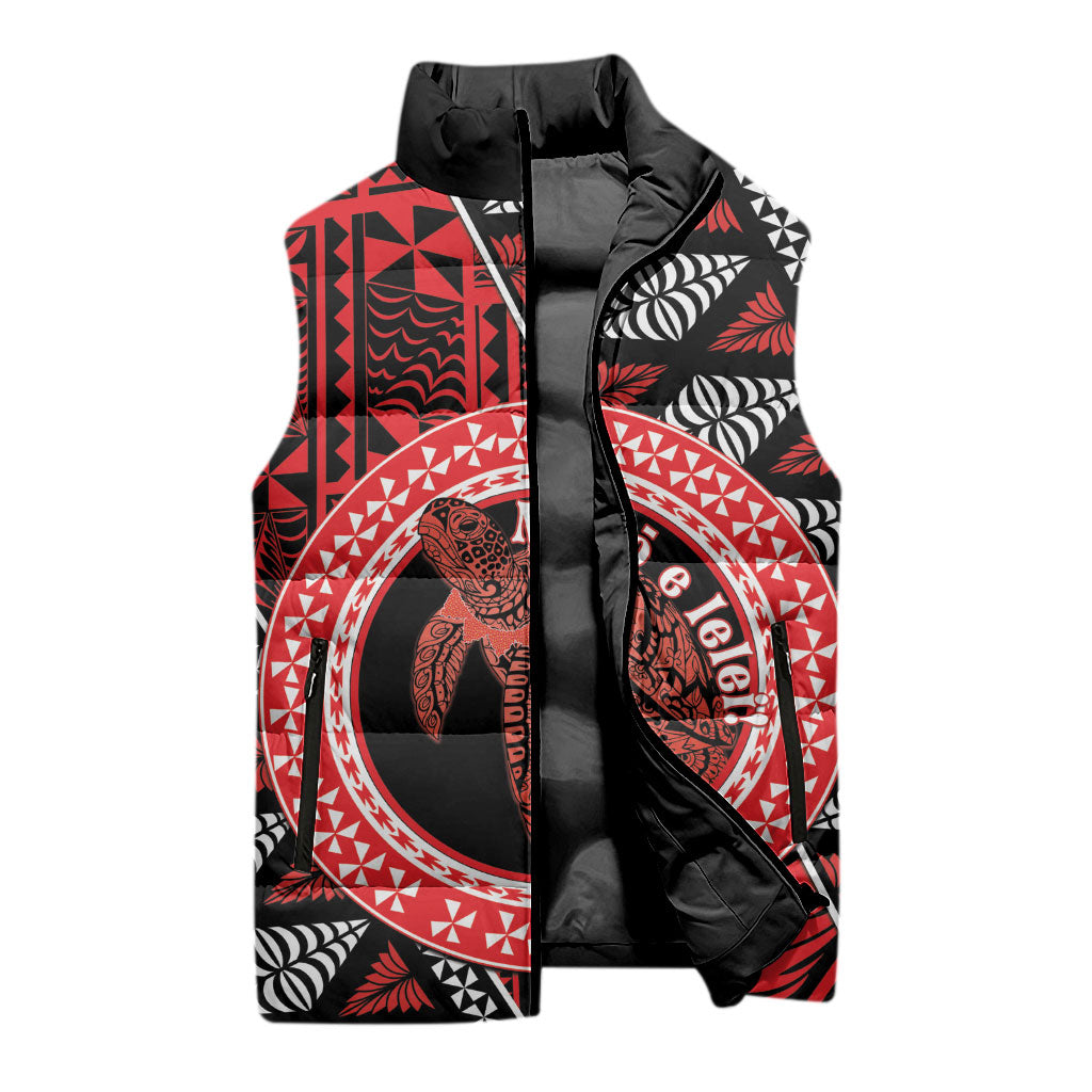 Personalised Tonga Language Week Sleeveless Puffer Jacket Heilala Turtle Malo E Lelei LT22 - Polynesian Pride