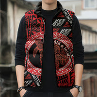 Personalised Tonga Language Week Sleeveless Puffer Jacket Heilala Turtle Malo E Lelei LT22 - Polynesian Pride