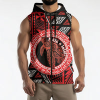 Personalised Tonga Language Week Sleeveless Zip Hoodie Heilala Turtle Malo E Lelei LT22 - Polynesian Pride