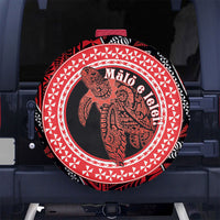 Tonga Language Week Spare Tire Cover Heilala Turtle Malo E Lelei LT22 No hole Red - Polynesian Pride