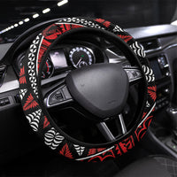 Tonga Language Week Steering Wheel Cover Heilala Turtle Malo E Lelei LT22 Universal Fit Red - Polynesian Pride