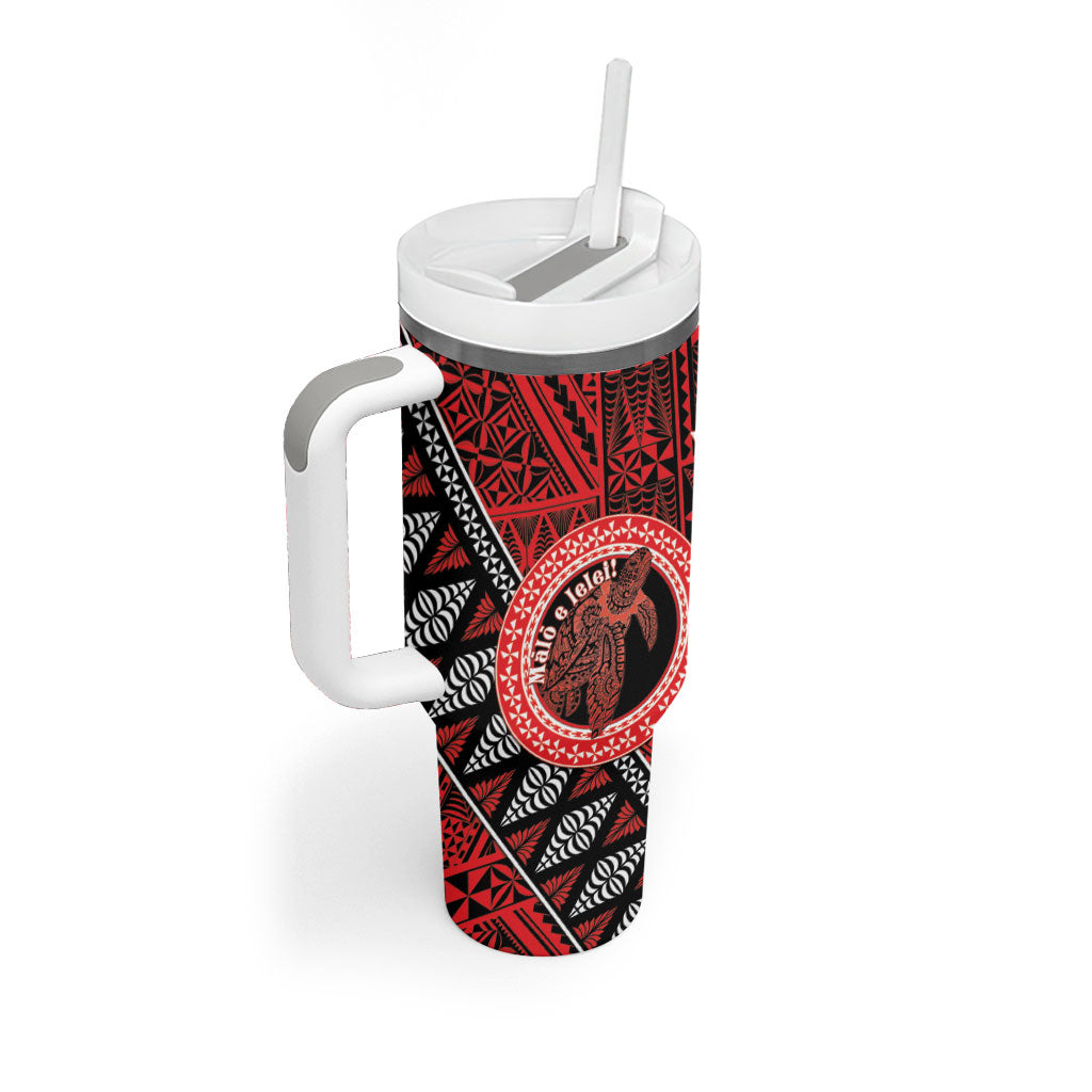 Personalised Tonga Language Week Tumbler With Handle Heilala Turtle Malo E Lelei LT22 - Polynesian Pride