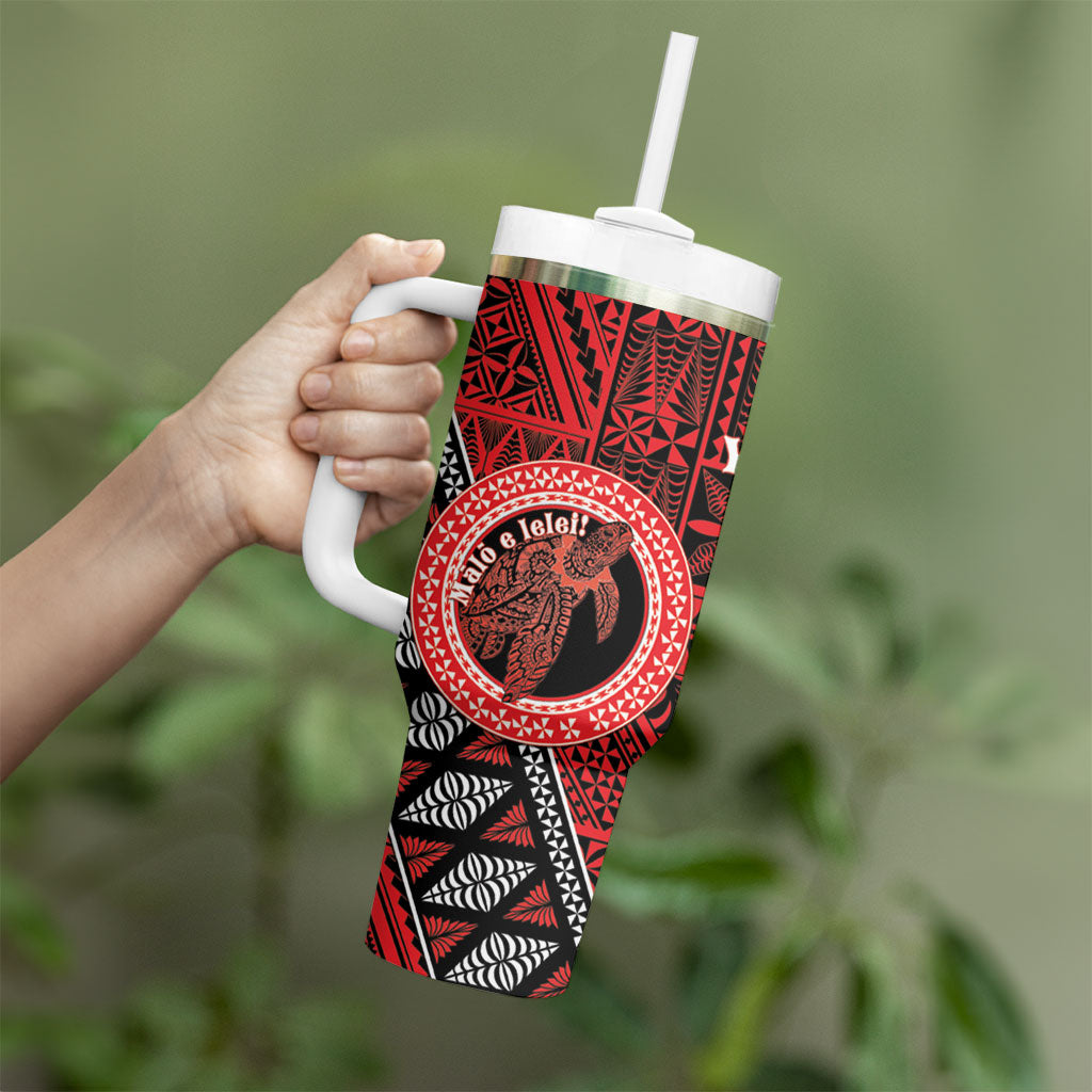Personalised Tonga Language Week Tumbler With Handle Heilala Turtle Malo E Lelei LT22 - Polynesian Pride