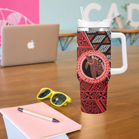 Personalised Tonga Language Week Tumbler With Handle Heilala Turtle Malo E Lelei LT22 - Polynesian Pride